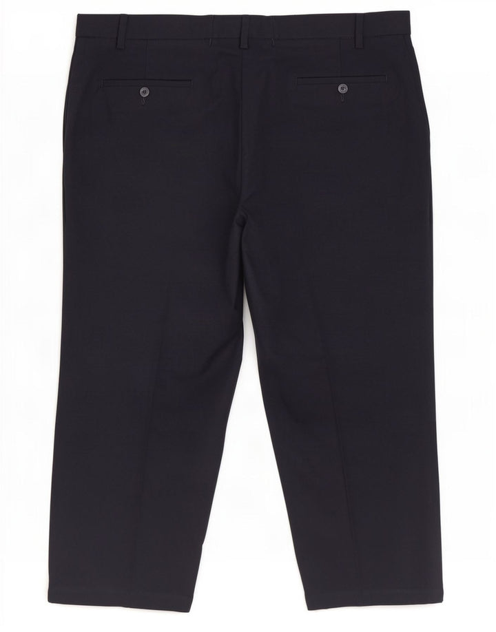 Pantaloni tăiați obișnuiți pentru bărbați Marks & Spencer L44 L26 Poliester bleumarin