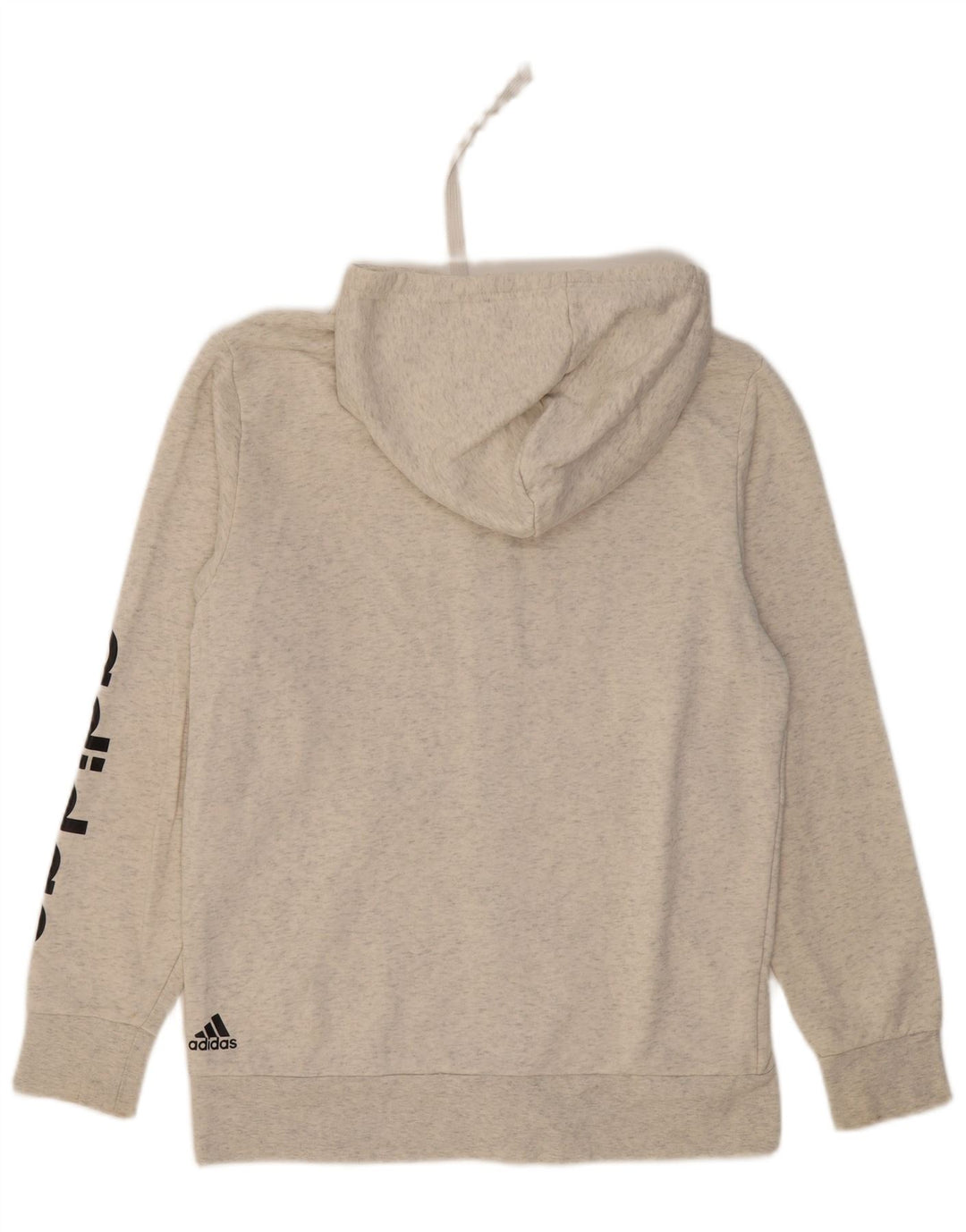 Pulover pentru bărbați ADIDAS Graphic Zip Hoodie, bumbac mediu gri