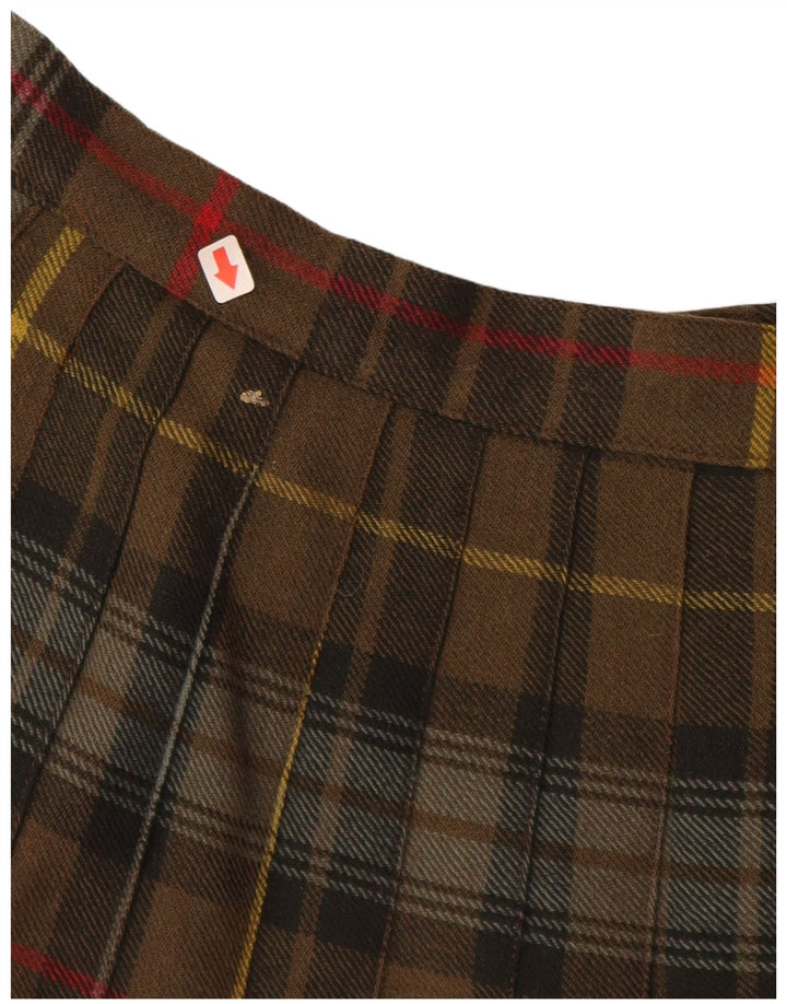 Fusta Wrap pentru femei VINTAGE W28 Medium Khaki Plaid