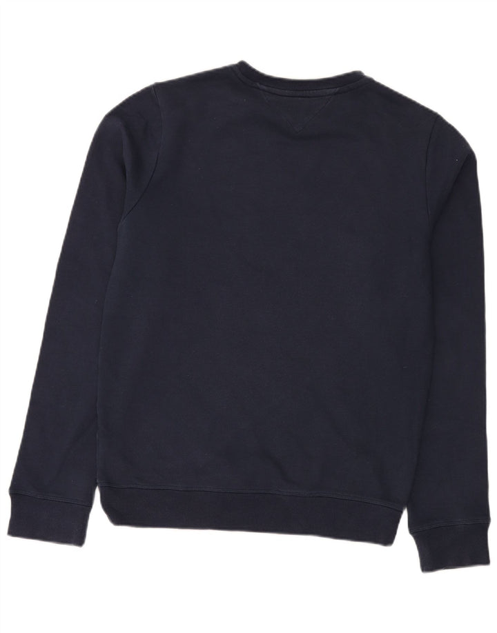 TOMMY HILFIGER Hanorac grafic pentru bărbați Pulover mic din bumbac bleumarin
