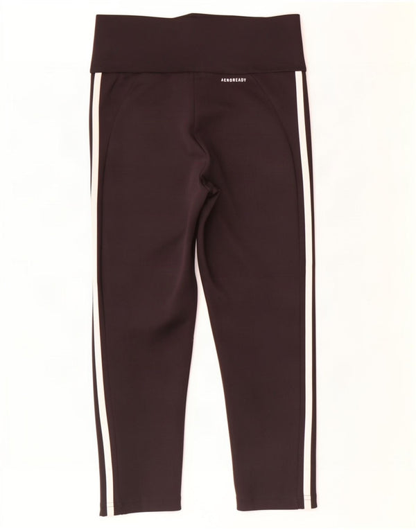 Leggings Adidas Aeroready Capri pentru femei UK 8/10 Poliester negru mic