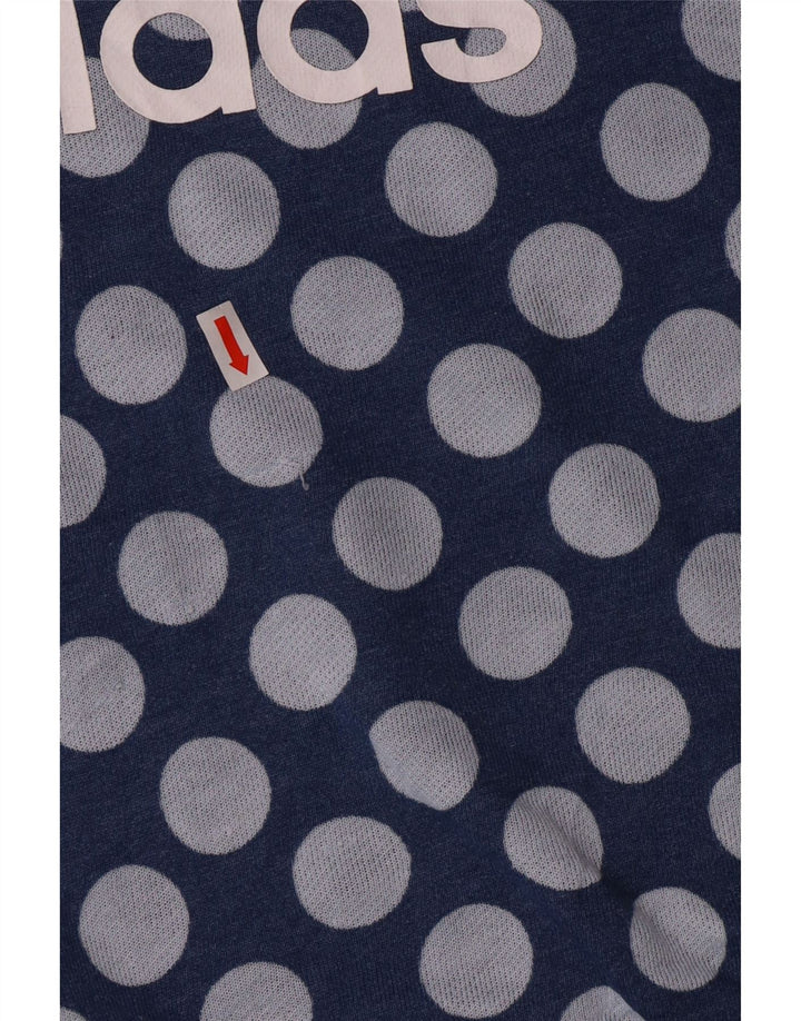 Pulover cu grafic pentru femei Adidas UK 10 Poliester albastru mic