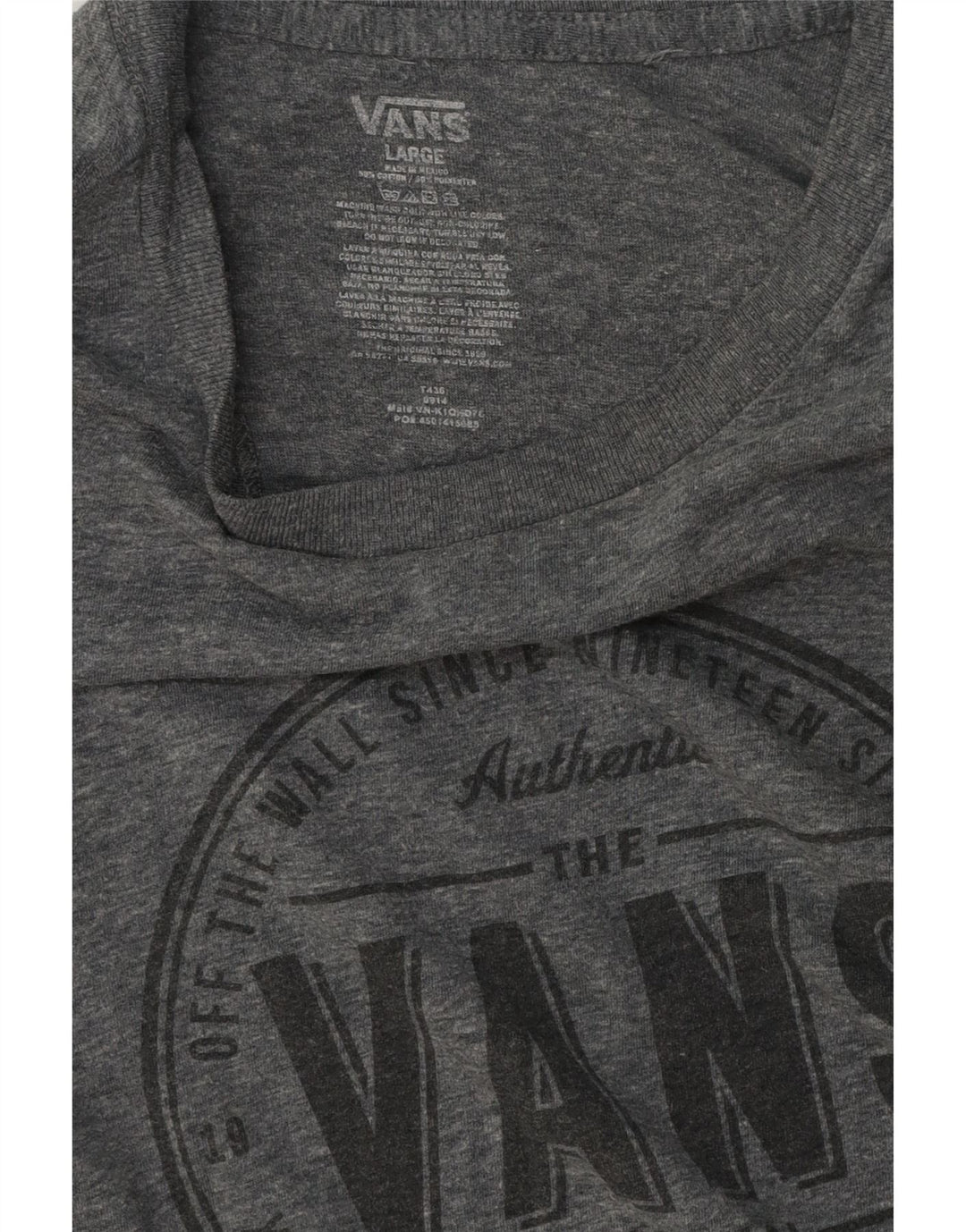 Tricou grafic Vans pentru bărbați Top mare bumbac gri