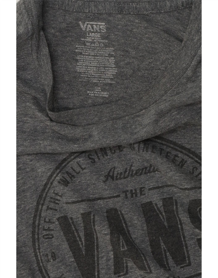 Tricou grafic Vans pentru bărbați Top mare bumbac gri