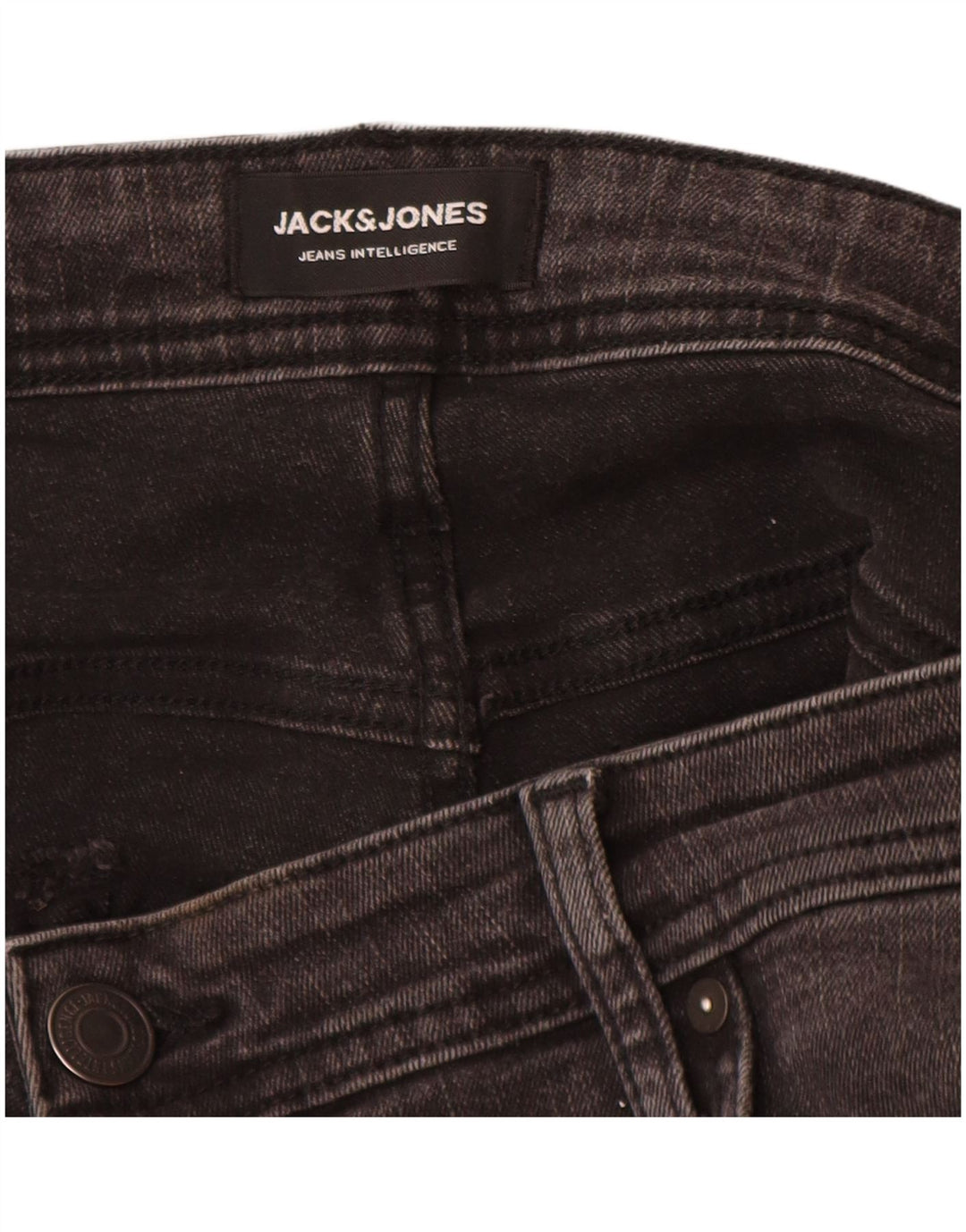 Blugi slim pentru bărbați Jack & Jones W38 L32 bumbac gri