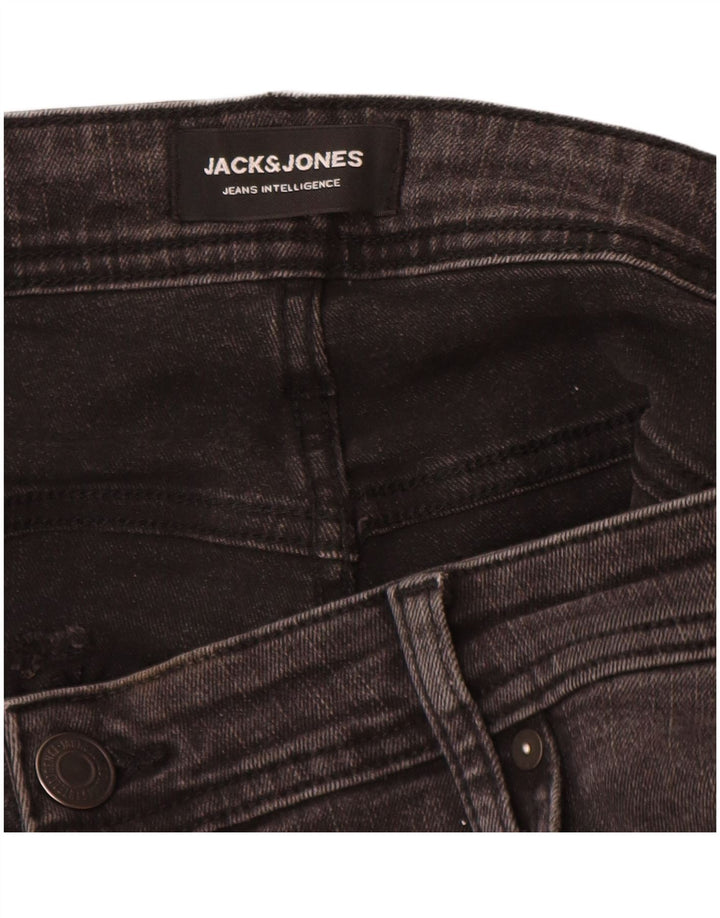 Blugi slim pentru bărbați Jack & Jones W38 L32 bumbac gri
