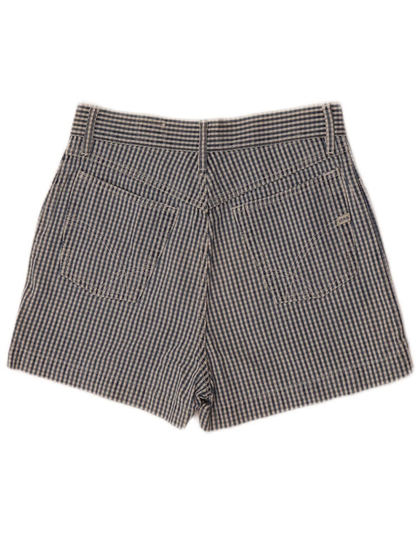 Pantaloni scurți casual pentru femei Gas W28, bumbac vichy albastru mediu