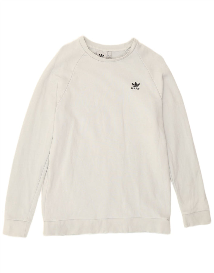 Pulover Adidas pentru bărbați, bumbac albastru mediu