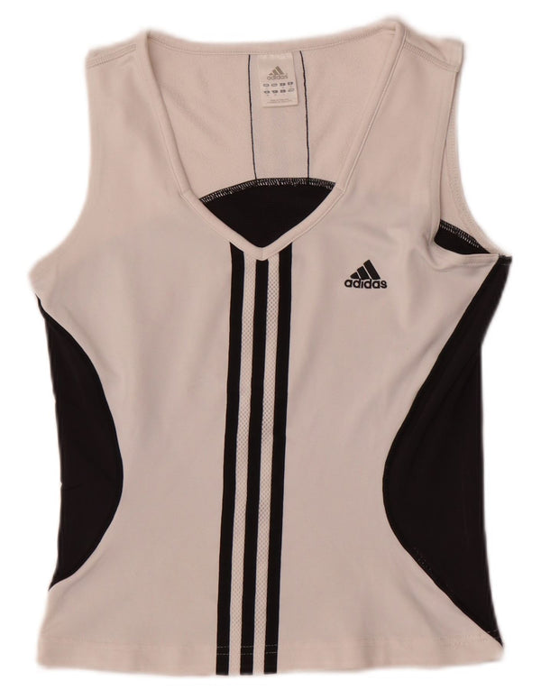 Vest Vest Top femeie Adidas UK 12 Medium White Colorblock