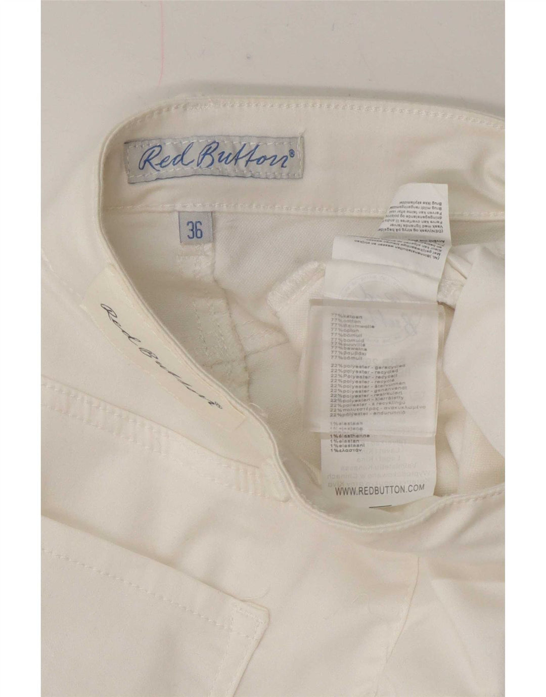 Red Button Pantaloni scurti casual pentru femei EU 36 Small W27 Bumbac alb