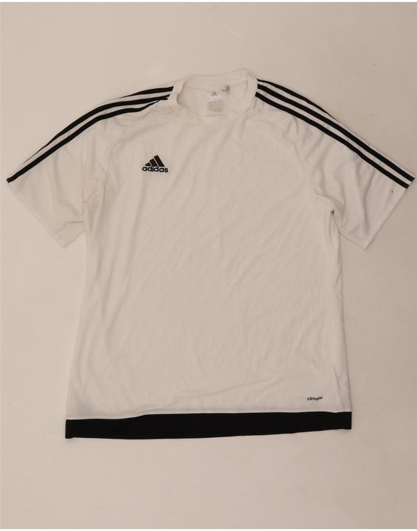 Tricou Adidas Climalite pentru bărbați Top XL, alb, poliester color bloc