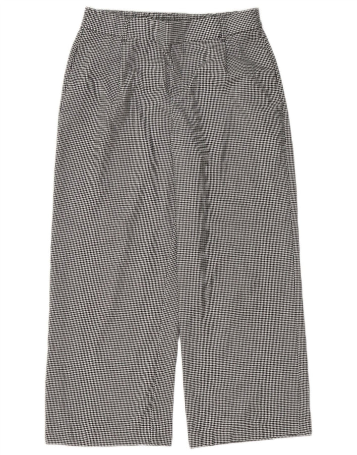 Pantaloni tăiați Trafaluc pentru femei Zara Medium L28 L25 Black Houndstooth