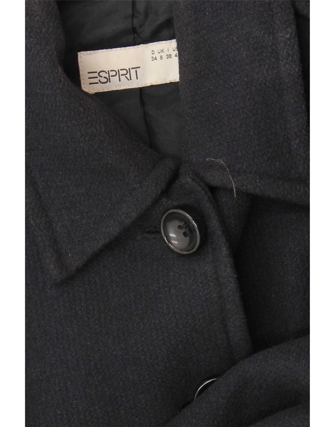 Pardesiu pentru femei Esprit UK 8 mic din bumbac bleumarin