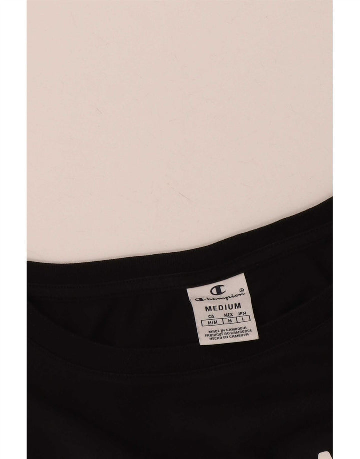 Tricou cu grafic supradimensionat pentru femei Champion UK 14 Medium Negru