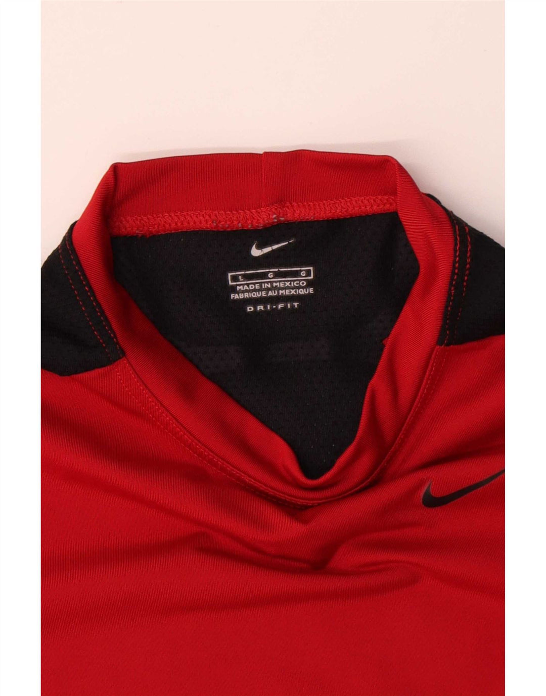 Tricou Nike Dri Fit pentru bărbați Top mare, roșu, poliester color bloc