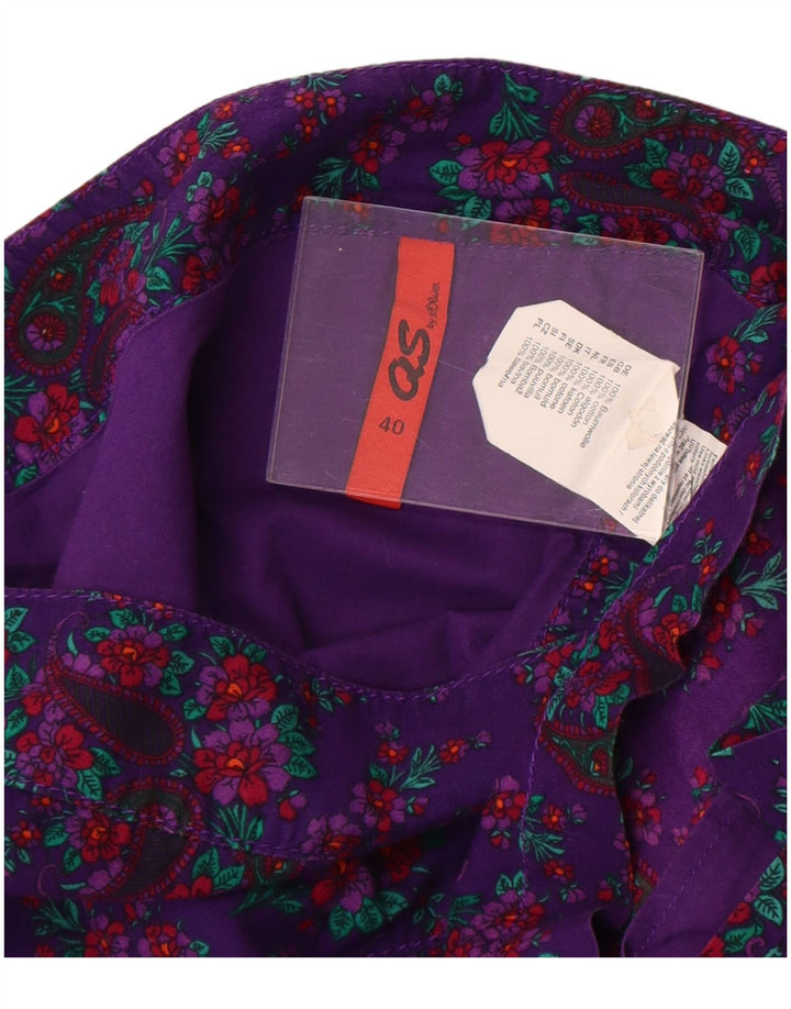 Fusta Mini S.Oliver Femei EU 40 Medium W34 Bumbac Floral Mov