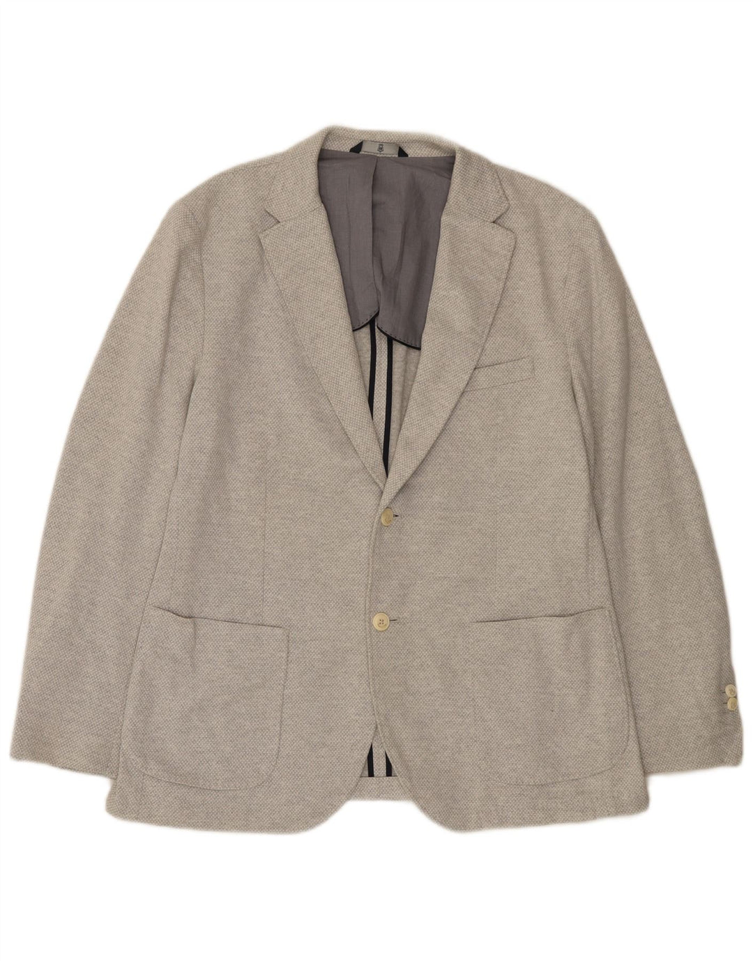 Massimo Dutti Jachetă pentru bărbați cu 2 nasturi EU 56 XL Gri Argyle/Diamond