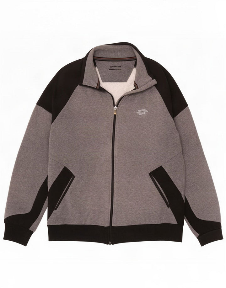 Lotto Mens Trening Top Jacket Medium Gri Colorblock