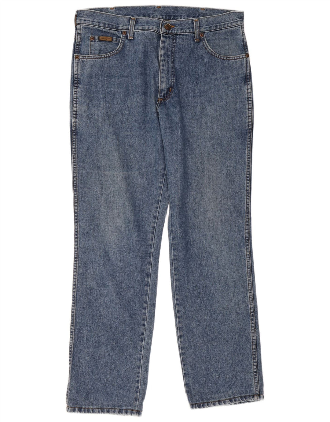 Blugi drepti pentru bărbați Wrangler W36 L34 Bumbac albastru