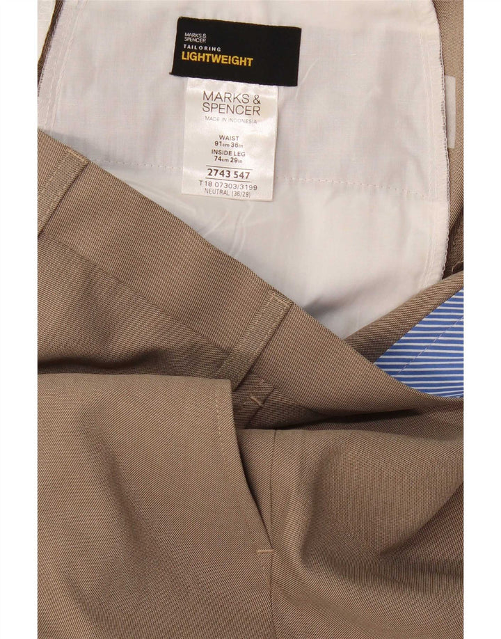Marks & Spencer Pantaloni drepți pentru bărbați L36 L29 poliester bej