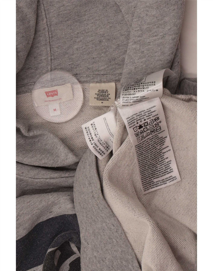 Pulover Levi's pentru bărbați cu capota, gri mediu, bumbac