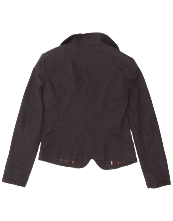 Armani Jeans Jachetă pentru femei Crop 1 Button Blazer US 10 Large Bleumarin