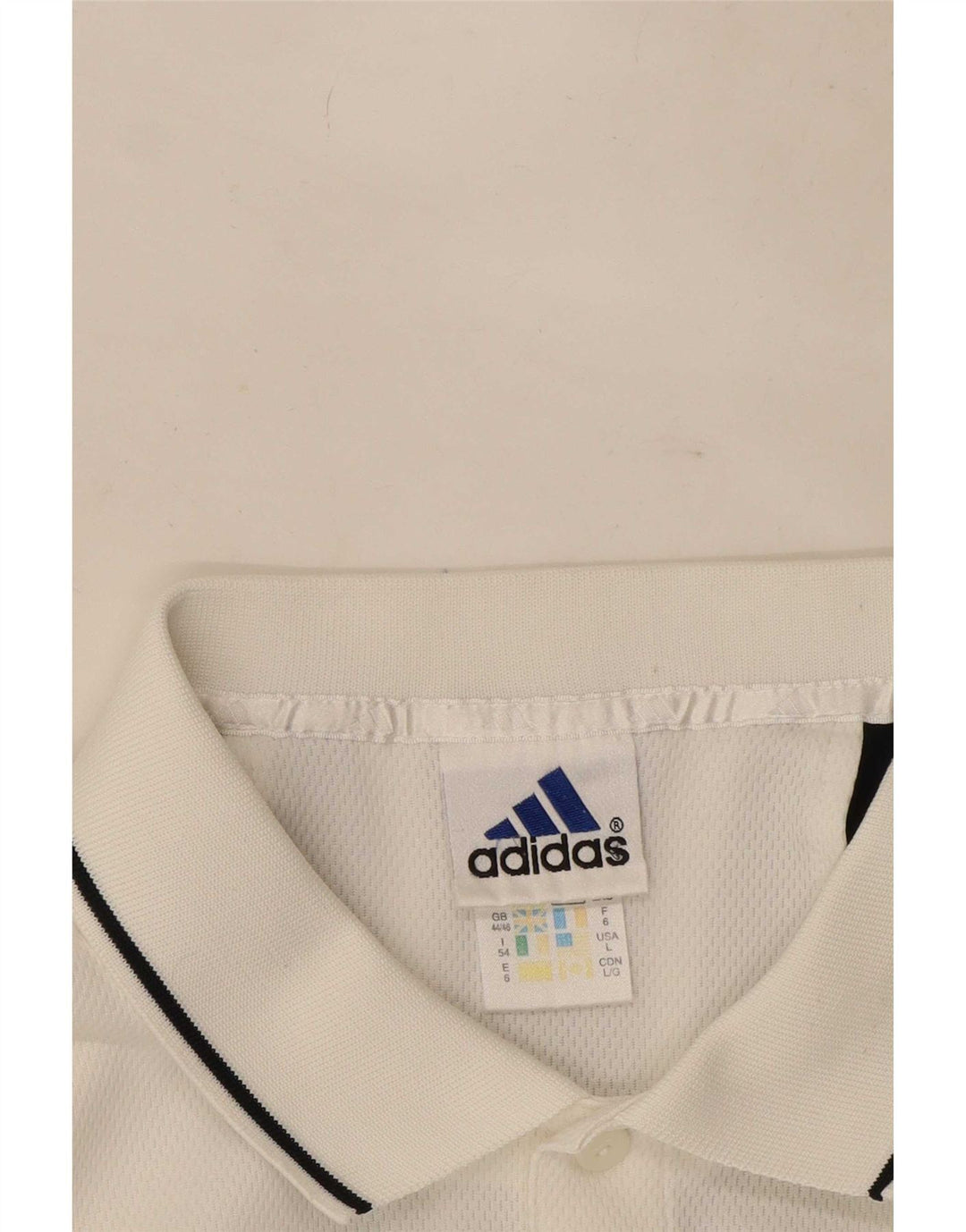 Tricou polo Adidas pentru bărbați Marea Britanie 44/46 Poliester alb mare