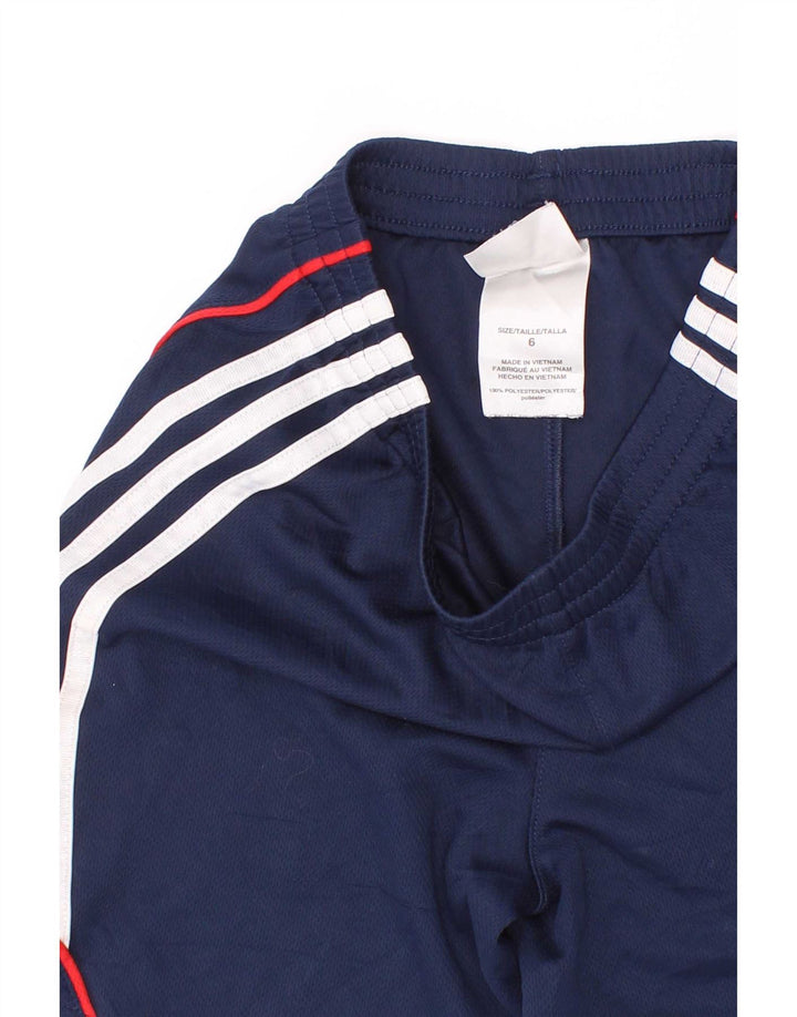Pantaloni scurți sport pentru băieți Adidas 5-6 ani, albastru bleumarin, poliester color bloc
