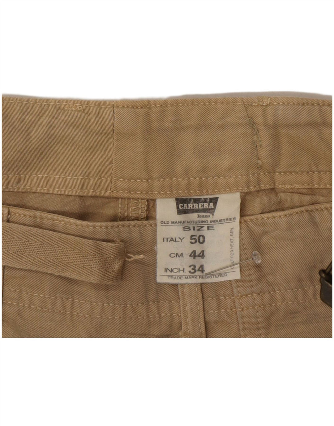 Pantaloni scurți cargo pentru bărbați Carrera IT 50 Large W34 Beige Bumbac