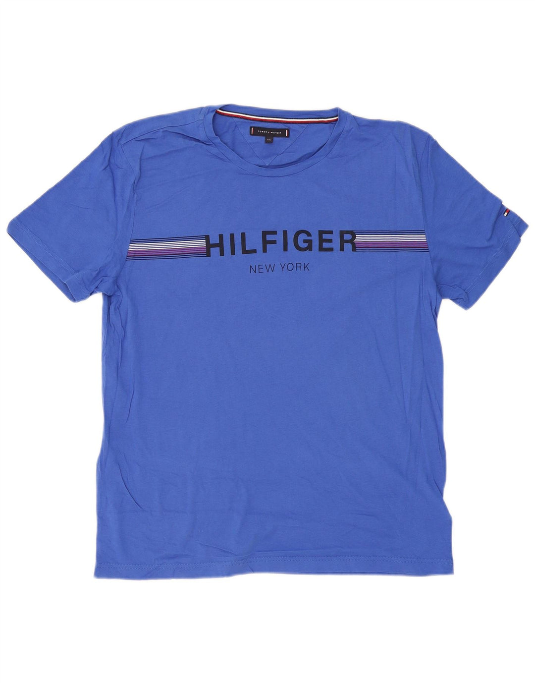 TOMMY HILFIGER Tricou grafic pentru bărbați Top 2XL Bumbac Albastru