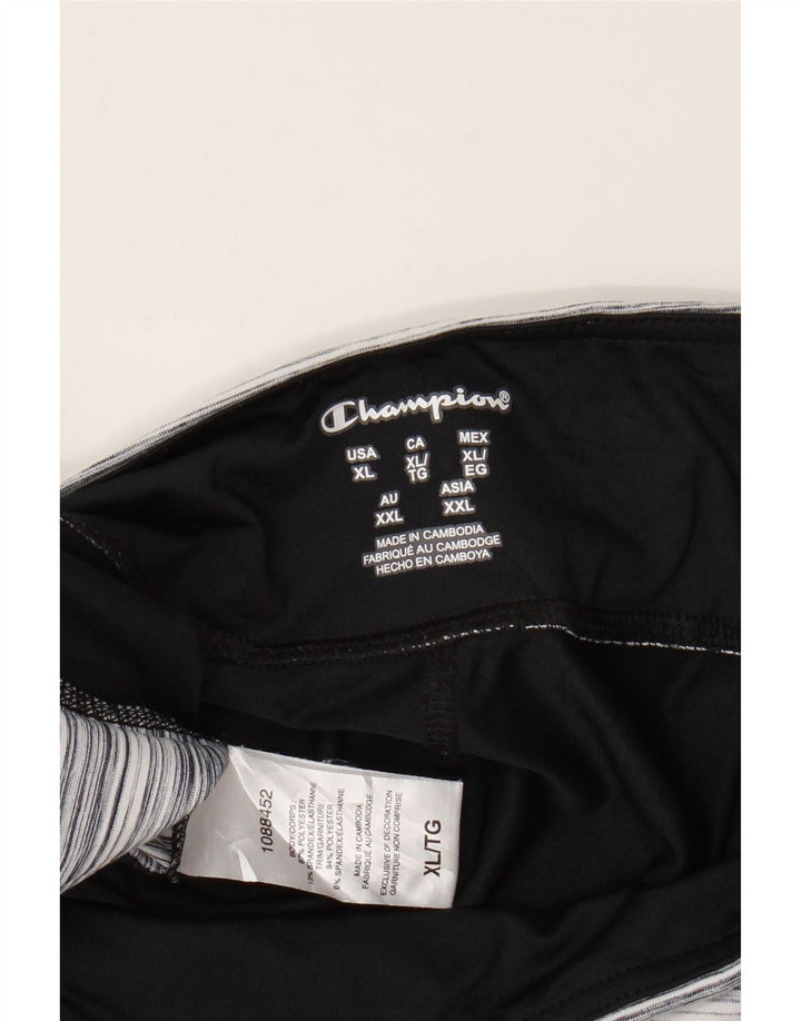 Leggings Capri Champion pentru femei UK 18 XL Poliester cu dungi negre