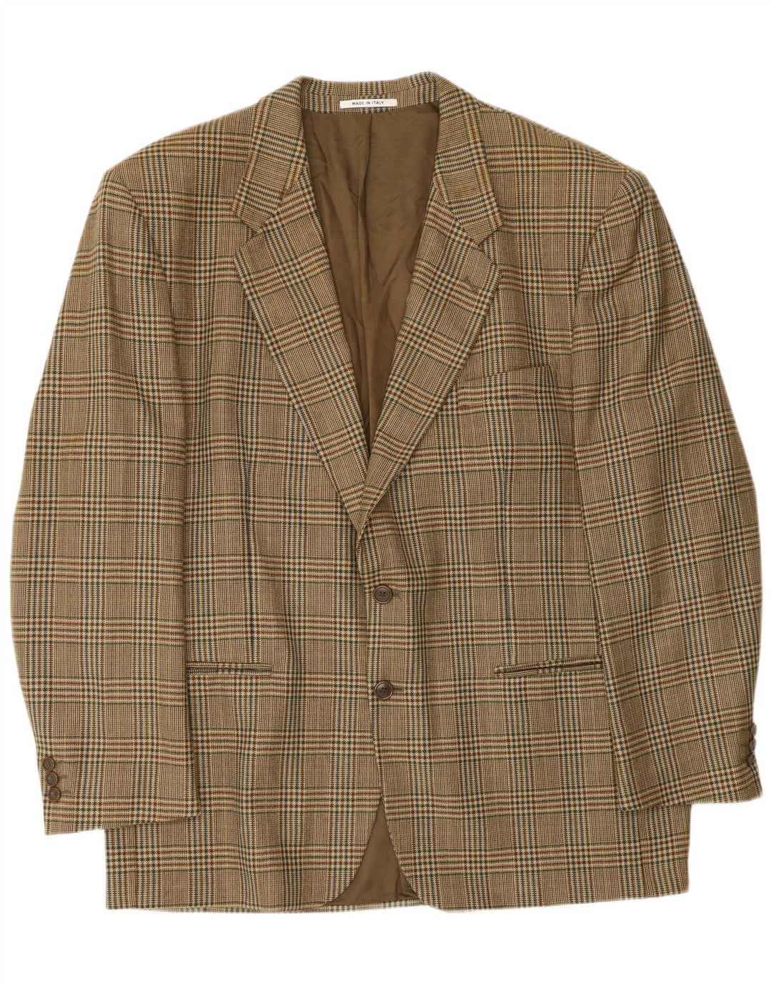 Blazer vintage pentru bărbați cu 2 nasturi, UK 40, mare, bej, picior de gală