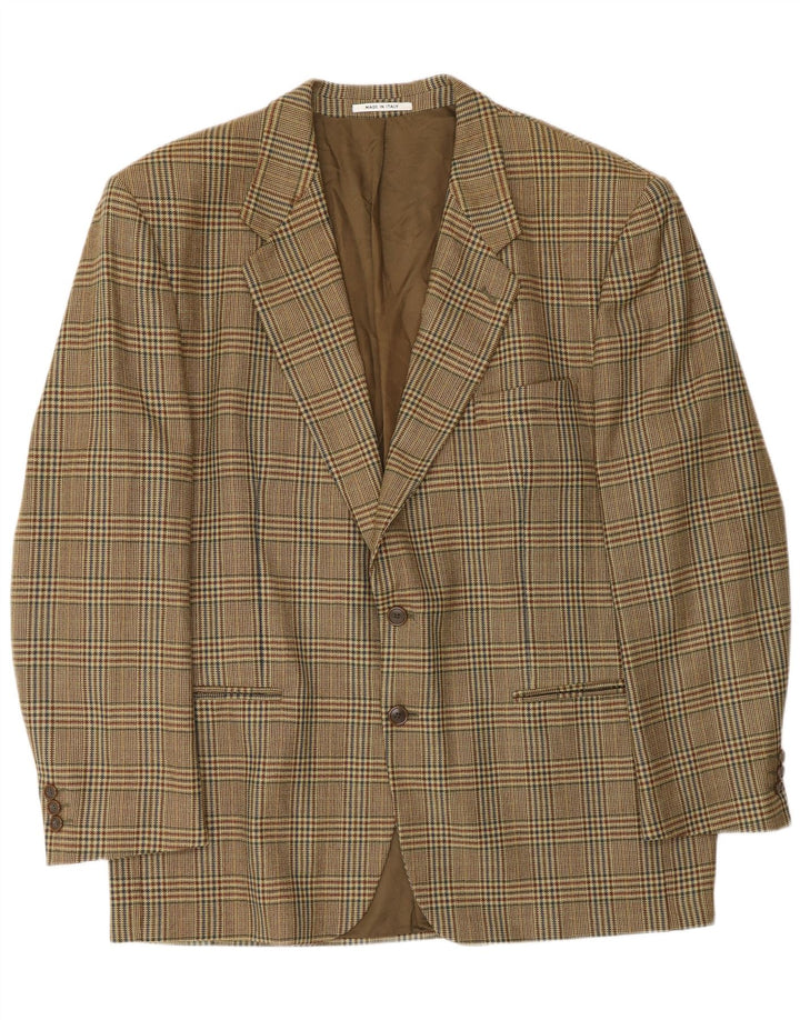 Blazer vintage pentru bărbați cu 2 nasturi, UK 40, mare, bej, picior de gală