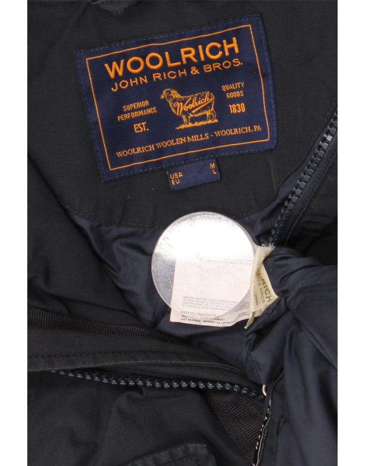 Jachetă parka cu glugă pentru bărbați WOOLRICH UK 40 mare, albastru bleumarin, bumbac