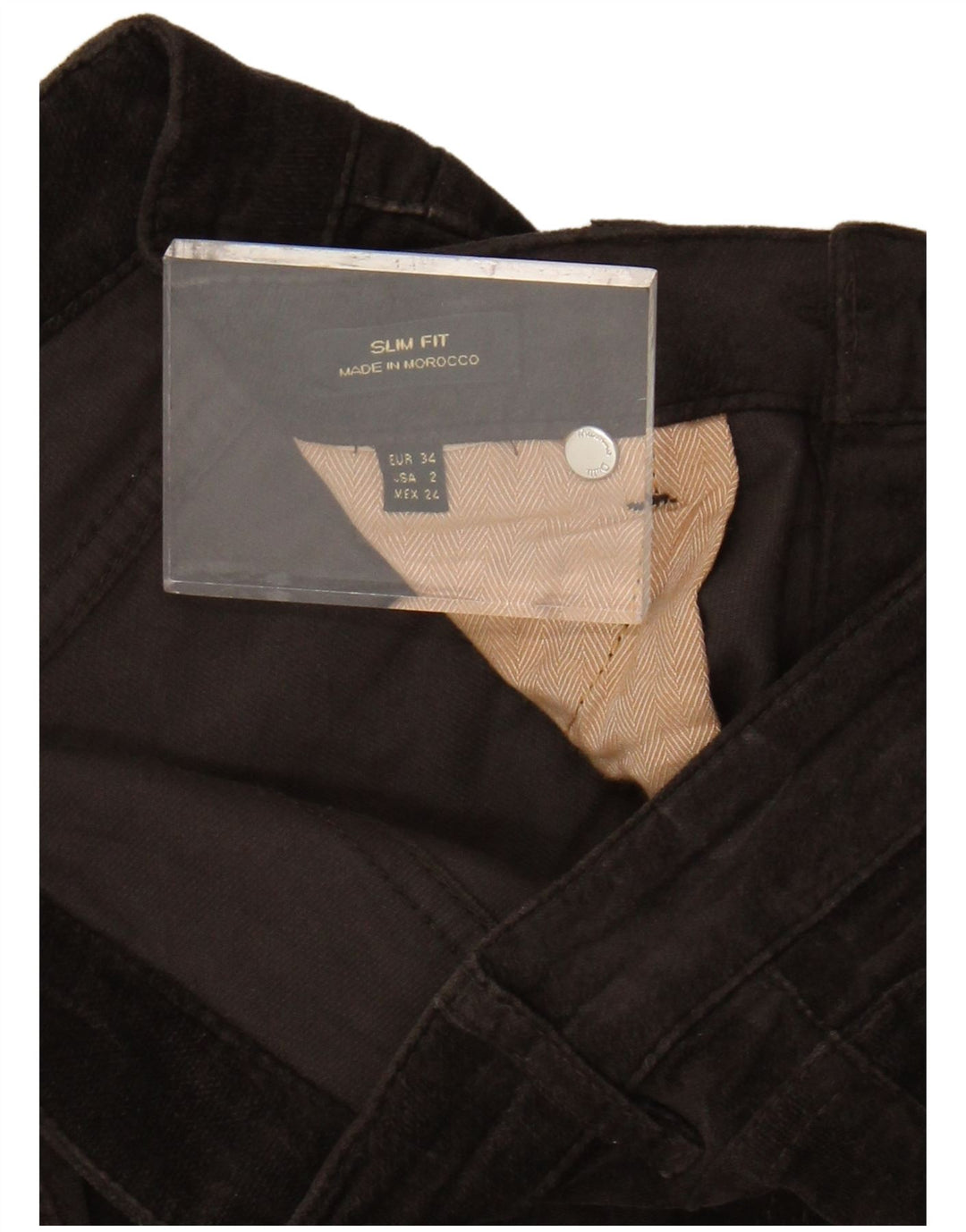 MASSIMO DUTTI Pantaloni casual din catifea pentru femei EU 34 2XS W24 L30 maro