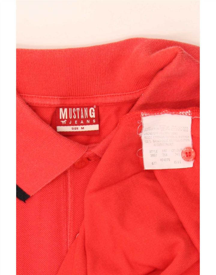 Tricou polo Mustang pentru bărbați, bumbac roșu mediu