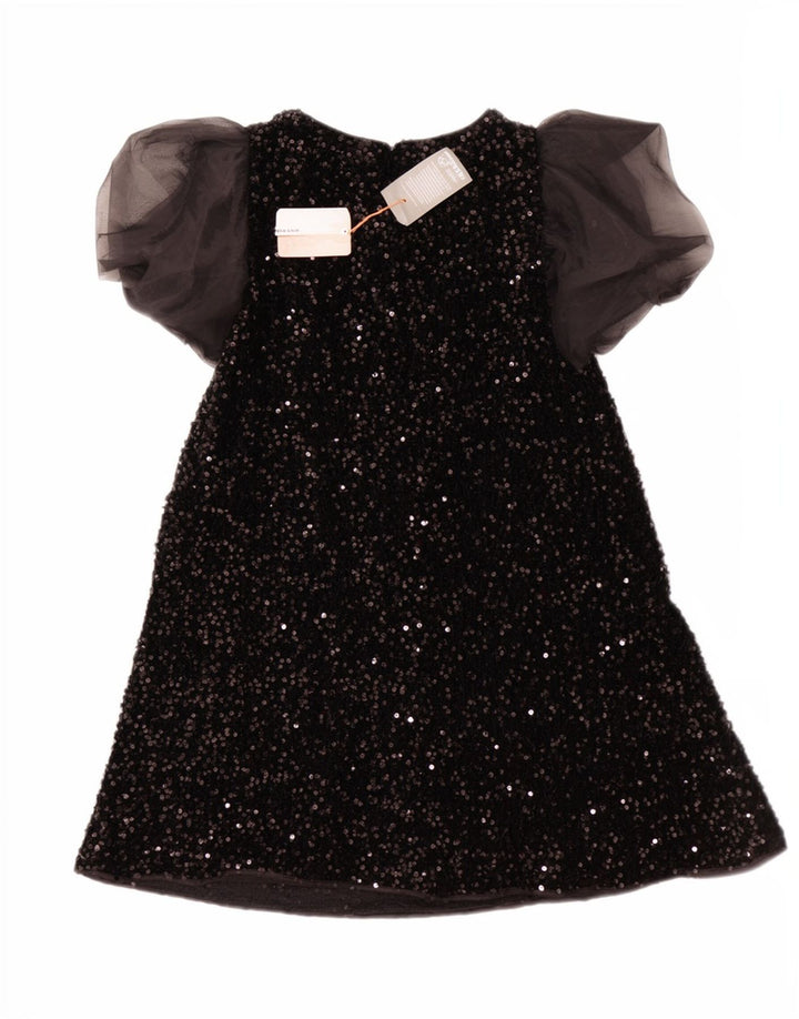 Monsoon Girls Paiete Rochie A-Line 12-13 Ani Negru Poliester