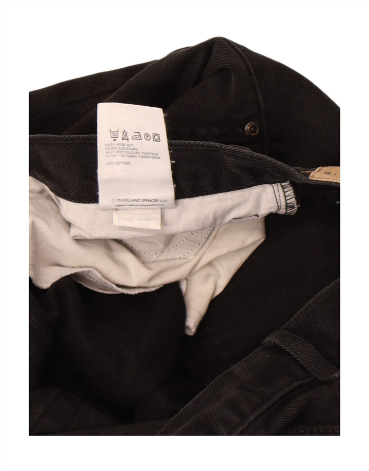 Blugi drepti pentru bărbați Marks & Spencer W38 L33 bumbac negru