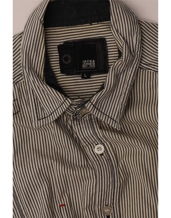 Cămașă Jack & Jones pentru bărbați, mare, bleumarin, cu dungi