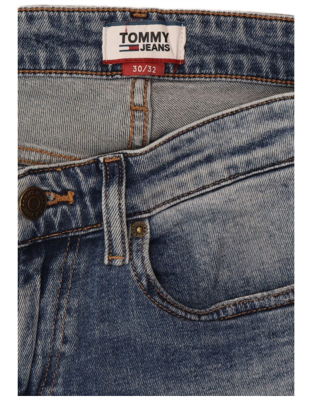 Blugi subțiri pentru bărbați TOMMY HILFIGER L30 L32 Albastru