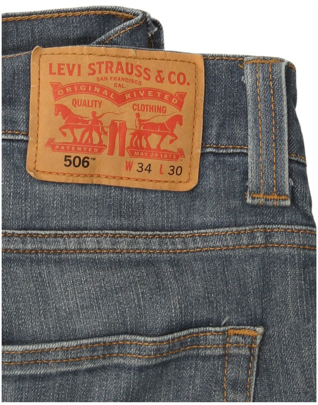 Blugi 506 drepti pentru bărbați Levi's W34 L30 Bumbac albastru