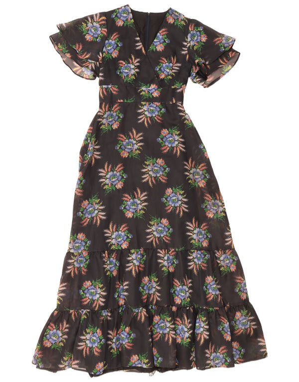 Rochie maxi pentru femei Diolen EU 42 Poliester floral negru mare