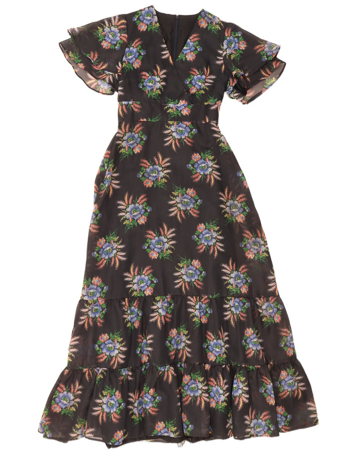 Rochie maxi pentru femei Diolen EU 42 Poliester floral negru mare