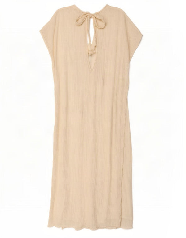 Rochie Maxi fără mâneci pentru femei Zara UK 14 Medium White In