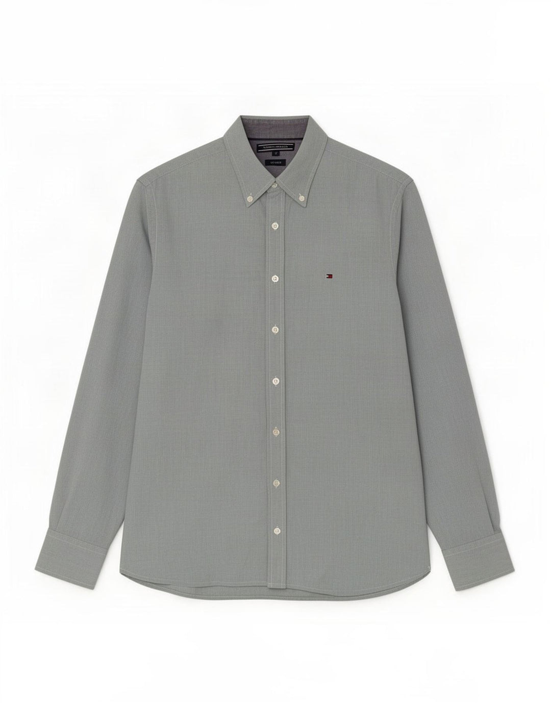 Cămașă personalizată pentru bărbați Tommy Hilfiger, bumbac verde mediu