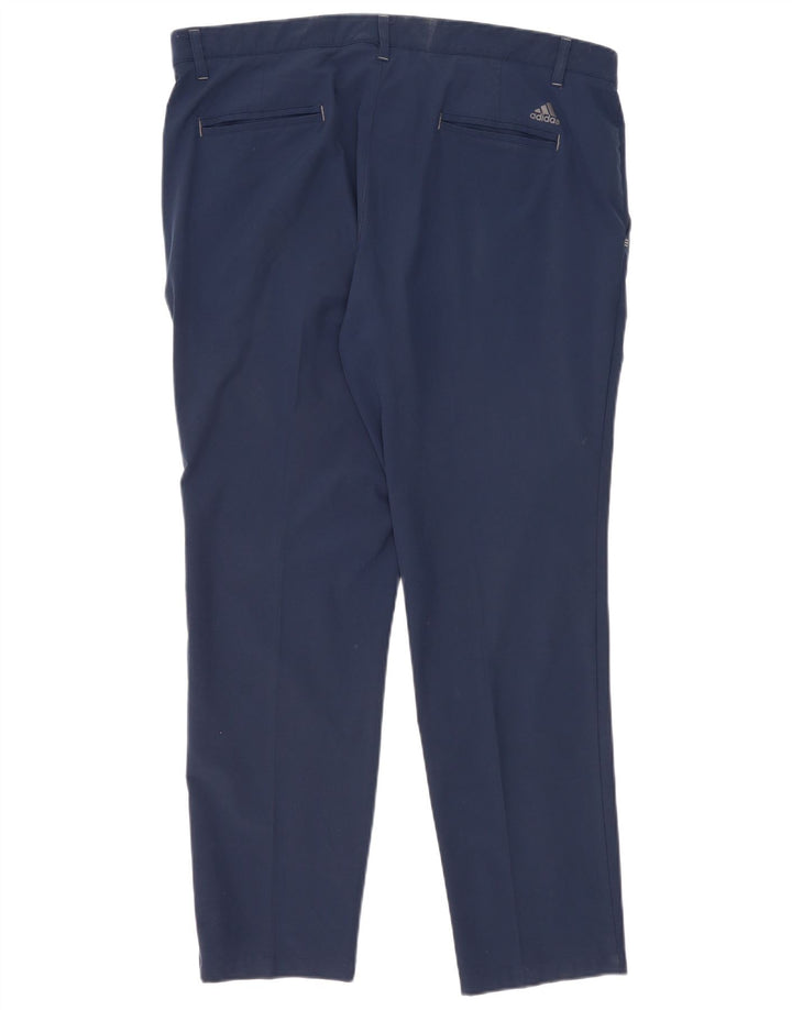 Pantaloni chino subțiri pentru bărbați Adidas W38 L30 poliester bleumarin