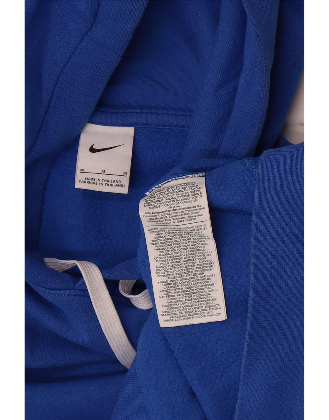 Pulover Nike pentru bărbați cu glugă grafic, bumbac albastru mediu