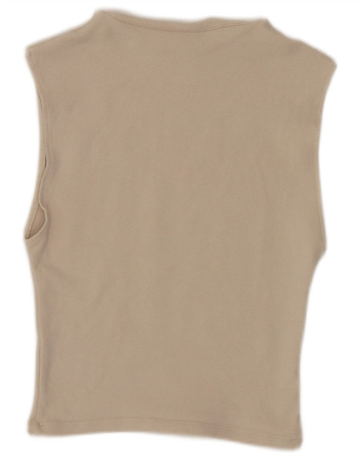 Top cu vestă pentru femei Zara UK 14, mare, bej