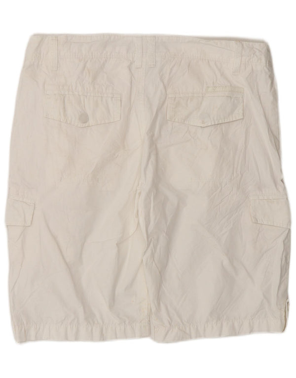 Calvin Klein Mens Cargo Shorts W32 Medium White Cotton