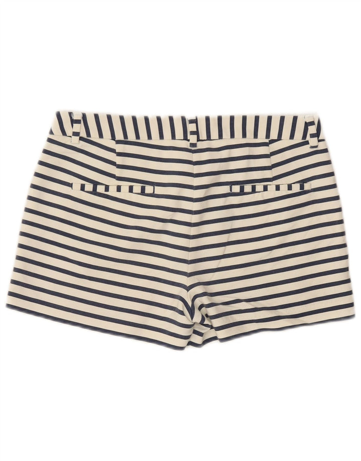 Pantaloni scurți chino pentru femei Zara mici W26 bumbac cu dungi albe